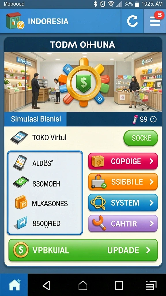 Menu utama yang menarik dengan akses mudah.