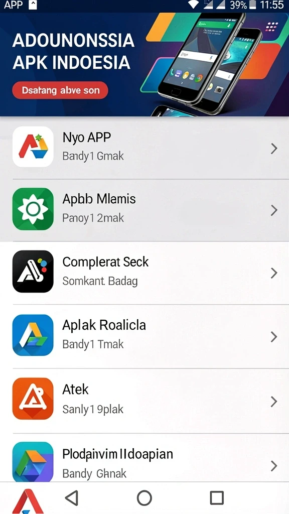 Tampilan home screen yang menarik dan mudah dinavigasi.