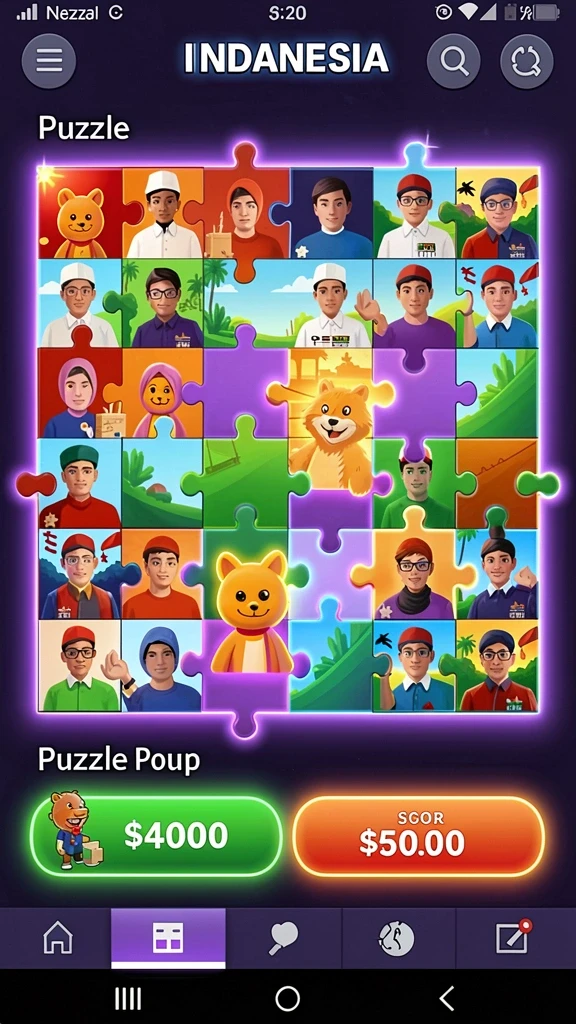 Tampilan awal aplikasi GAMERP yang menarik.