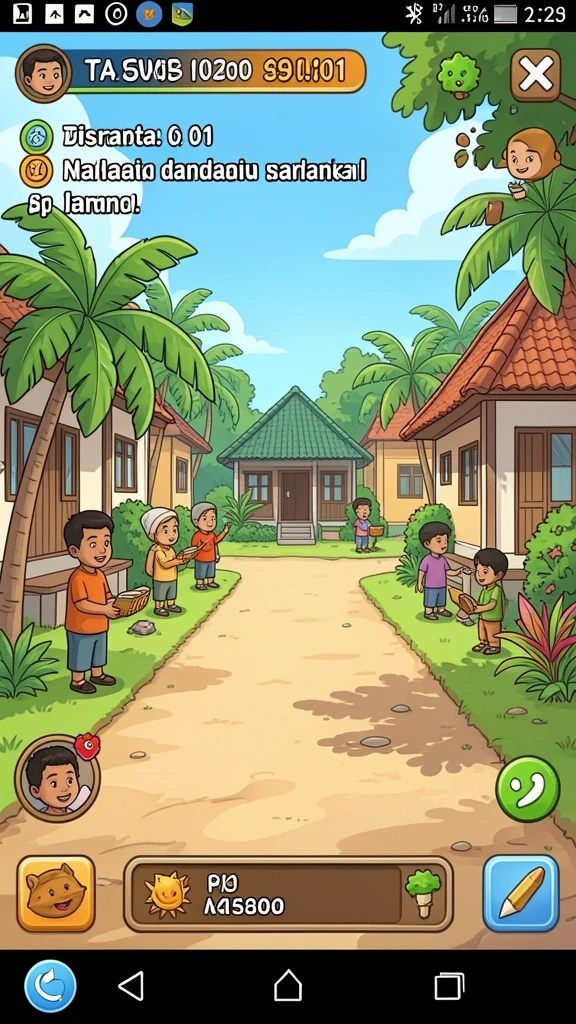 Karakter dengan desain unik dan menarik perhatian.