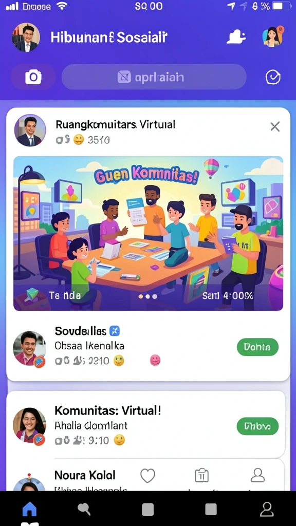 Screenshot menampilkan grafis yang memukau dan warna cerah.