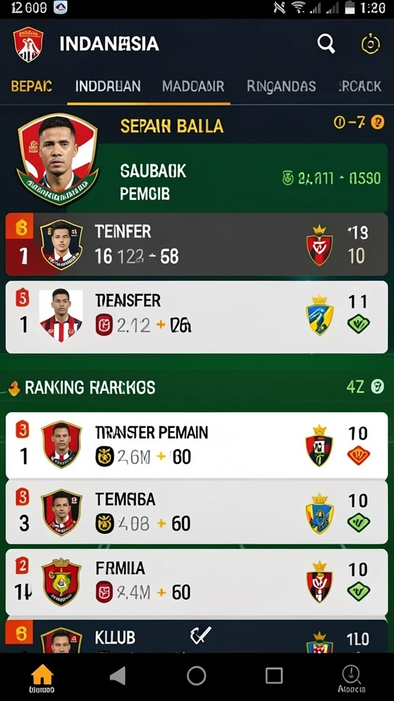 Gambaran antarmuka pengguna yang intuitif.