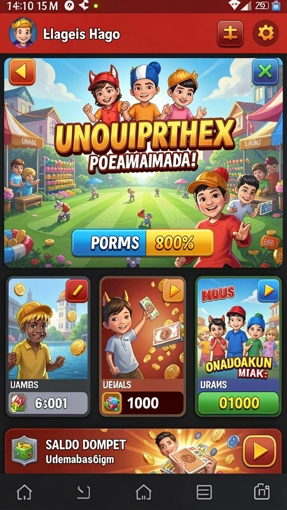 Tampilan menu utama yang menarik.