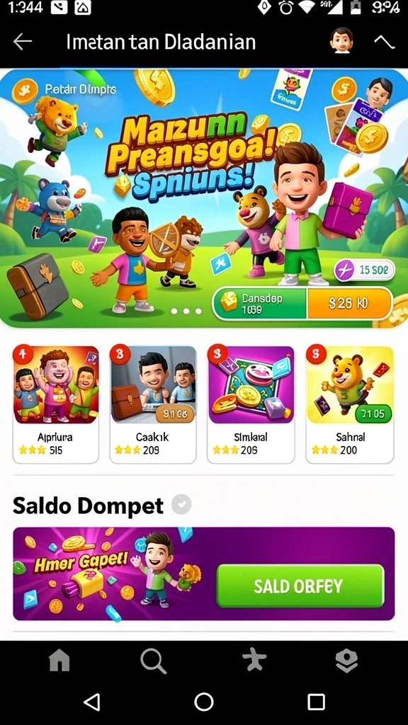 Gambar karakter unik dalam permainan.