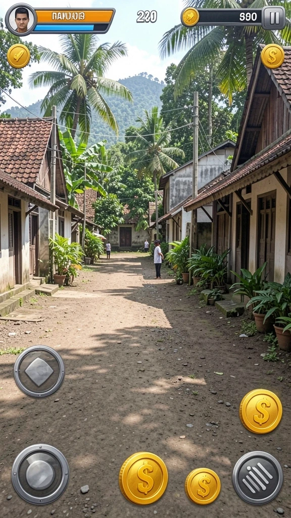 Momen aksi seru saat bertarung dengan musuh.