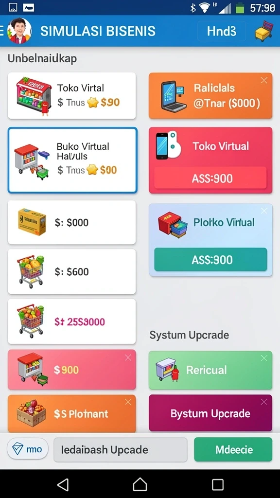 Tampilan karakter yang menarik dan penuh warna.