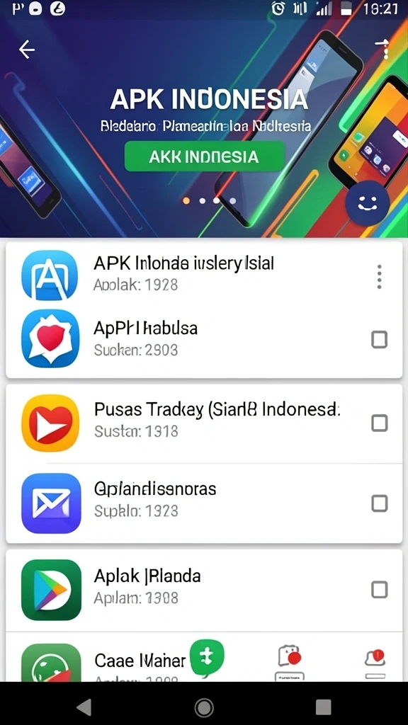 Berbagai jenis permainan yang tersedia.