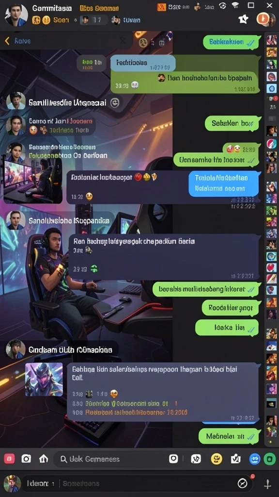 Tangkapan layar menunjukkan karakter utama dalam petualangan seru.